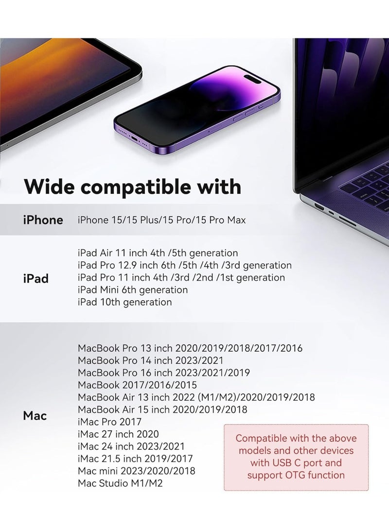 USB C SD Card Reader for iPhone 15 16/iPad/MacBook/Mac, xdgeLoad USB-C Type C SD Reader Supports SD and MicroSD Memory Card Adapter, Trail Camera Viewer Plug and Play - 2 Slots - Image 4