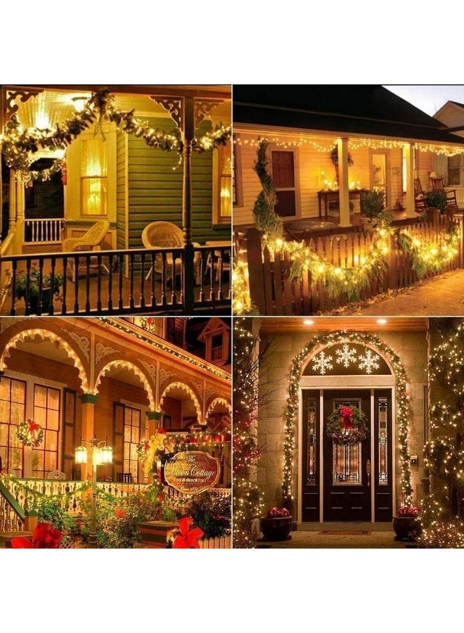 20M Solar Powered Outdoor Decorative LED String Lights with 200 Yellow LEDs – Garden Fairy Lights Charged by Solar Energy Only – IP65 Waterproof with 8 Lighting Modes and Memory Function - Image 5