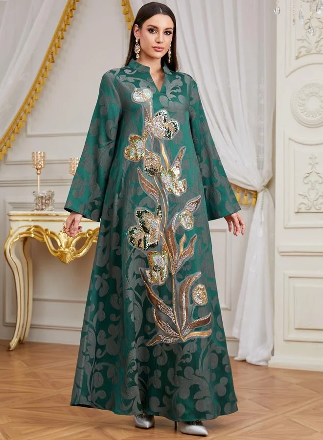 تايك تو جلابية مطرزة بترتر