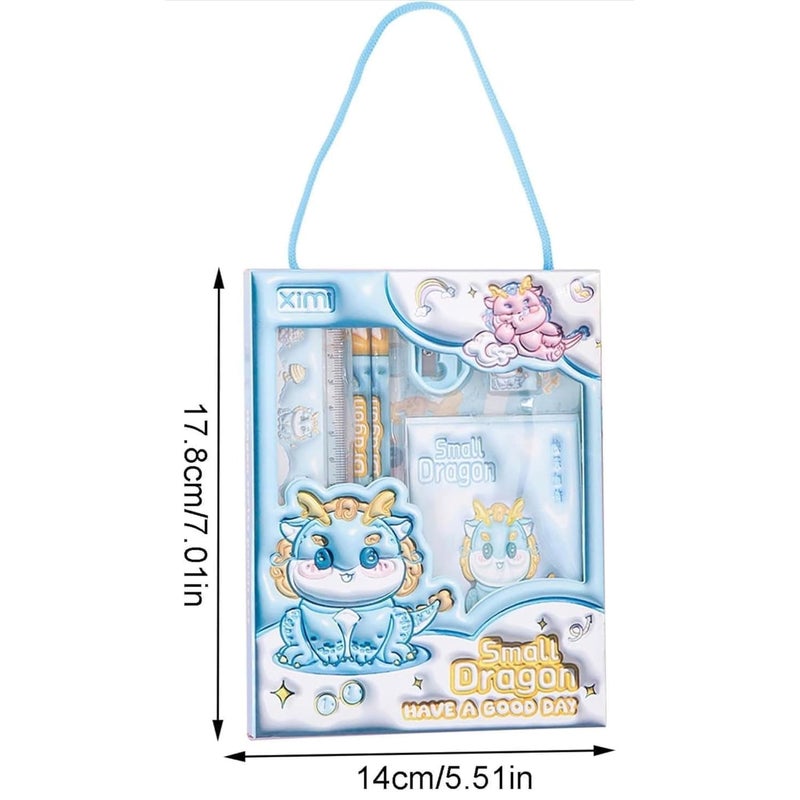 FUBIX Kids Stationery Gift Box | Fancy School Supplies for Children | Best for Birthday Return Gift| Combo Set with Pencils, Eraser, Scale, Sharpner & Notepad (Set of 6) - Image 2