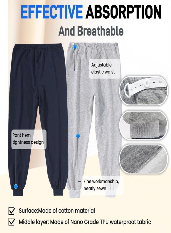 LAROTSUBA Waterproof Patient Care Trousers,Patient Care Underwear,Adjustable Incontinence Trousers,Reusable Adaptive Apparel for Bedridden,Elderly,Mobility Impaired (Long,Blue,M - Image 4