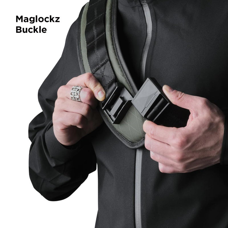 ALPAKA Bravo Sling Max, 8L RFID-Blocking Sling Laptop Bag for Men with Maglockz Buckle, Lockable Zips & External USB Port - Image 5
