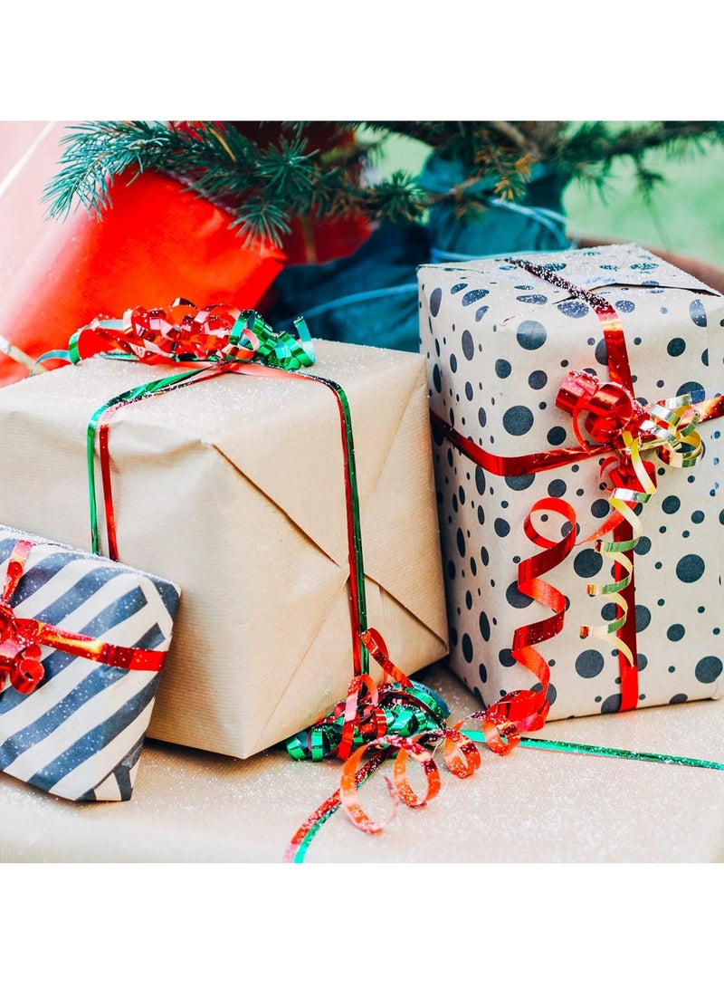 SYOSI 500 Yards Curling Ribbon, Crimped Ribbon Metallic Balloon Gift Wrap String Shiny Wrapping for Crafts, Birthday, Weddings, Party Decoration Red - Image 2