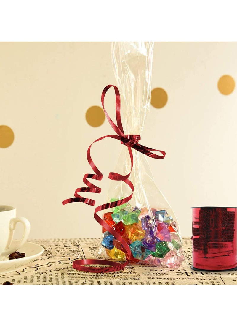 SYOSI 500 Yards Curling Ribbon, Crimped Ribbon Metallic Balloon Gift Wrap String Shiny Wrapping for Crafts, Birthday, Weddings, Party Decoration Red - Image 3