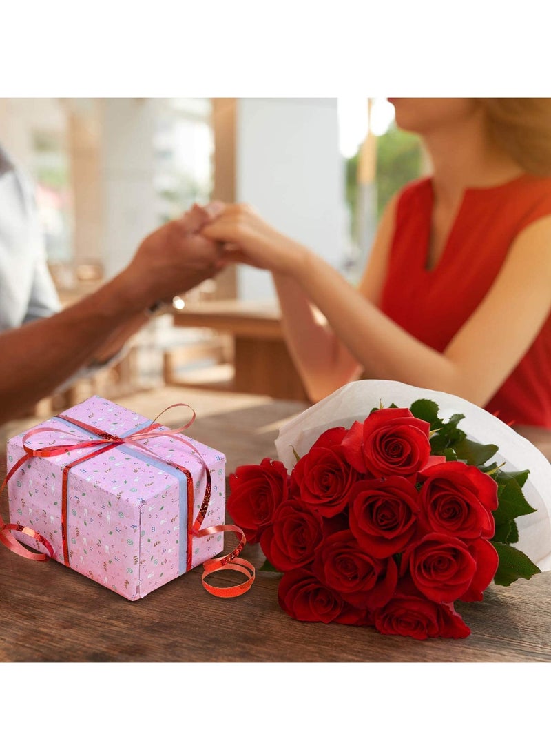 SYOSI 500 Yards Curling Ribbon, Crimped Ribbon Metallic Balloon Gift Wrap String Shiny Wrapping for Crafts, Birthday, Weddings, Party Decoration Red - Image 4