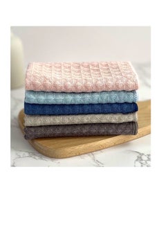 Generic Kitchen Towels - Multiple colors pack of 5, 100% Microfiber 30cm *30cm Dish Cloth, Multiple Purpose,Reusable Dish Cloths, Double-Sided Microfiber Cleaning Rags for Furniture, Car, Tea, Bowl. Kitchen Dishcloth Towels for Household Cleaning. Color may various  - Image 1
