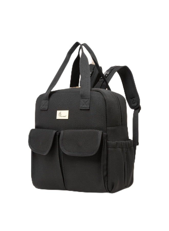 R for Rabbit Caramello Breezy Baby Diaper Bag with Changing Mat for Mother,Waterproof, Large Capacity Multifunctional Maternity Bag for Travel Nursing Backpack for Moms (Black) - Image 1