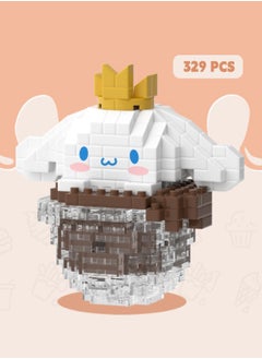 329PCS Cartoon Sanrio Cinnamon Building Bricks Set, Chocolate Cinnamon Dog Mini Block Building Set, Classic Mini Building Bricks, Assembling Building Blocks Suitable for Boys and Girls Aged 6 and Up