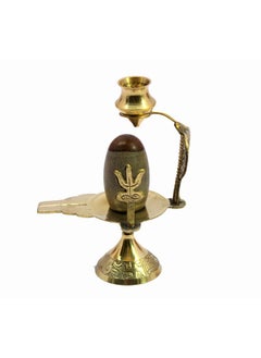 ESPLANADE eSplanade Narmadeshwar Shiva Lingam Shiv Ling with Brass Water Pitcher and Trishul - 5.25" Inches  - Image 2