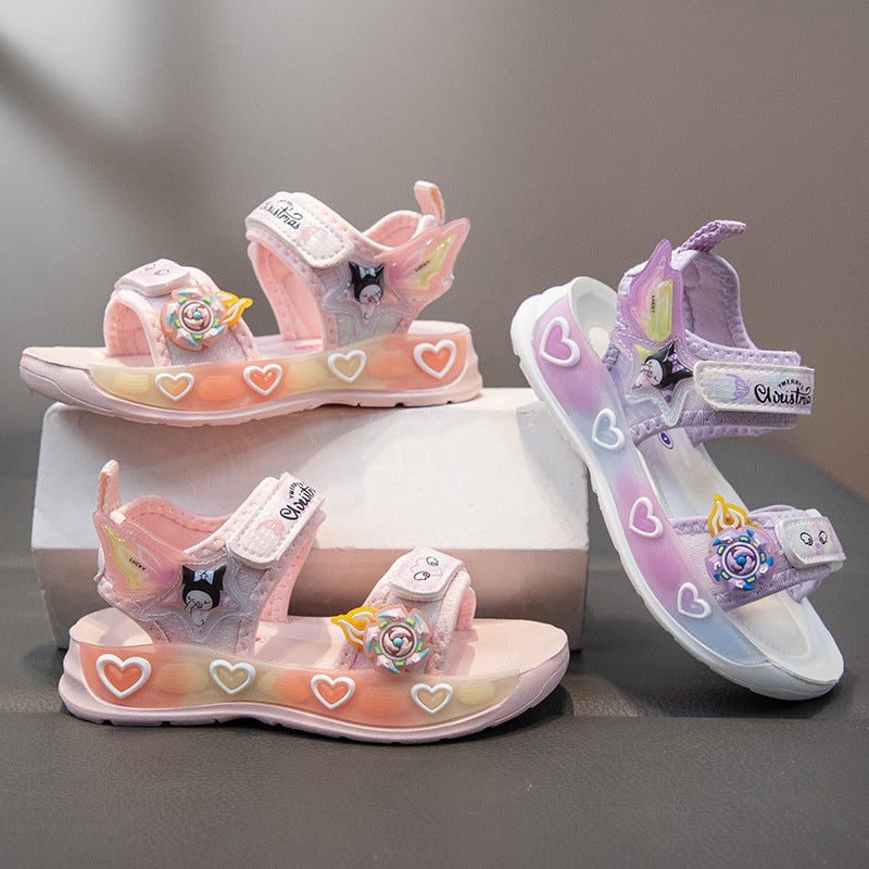 Girls Sandals Soft Sole Children'S Beach Shoes 2025 Internet Celebrity Princess Shoes Non-Slip Girls Sports Sandals - Image 4