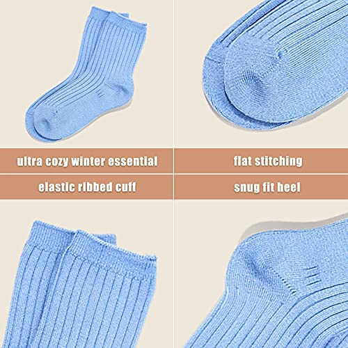 HowJoJo Boys Wool Socks Kids Crew Seamless Winter Warm Thermal Socks 6 Pack 5/6/7T - Image 5