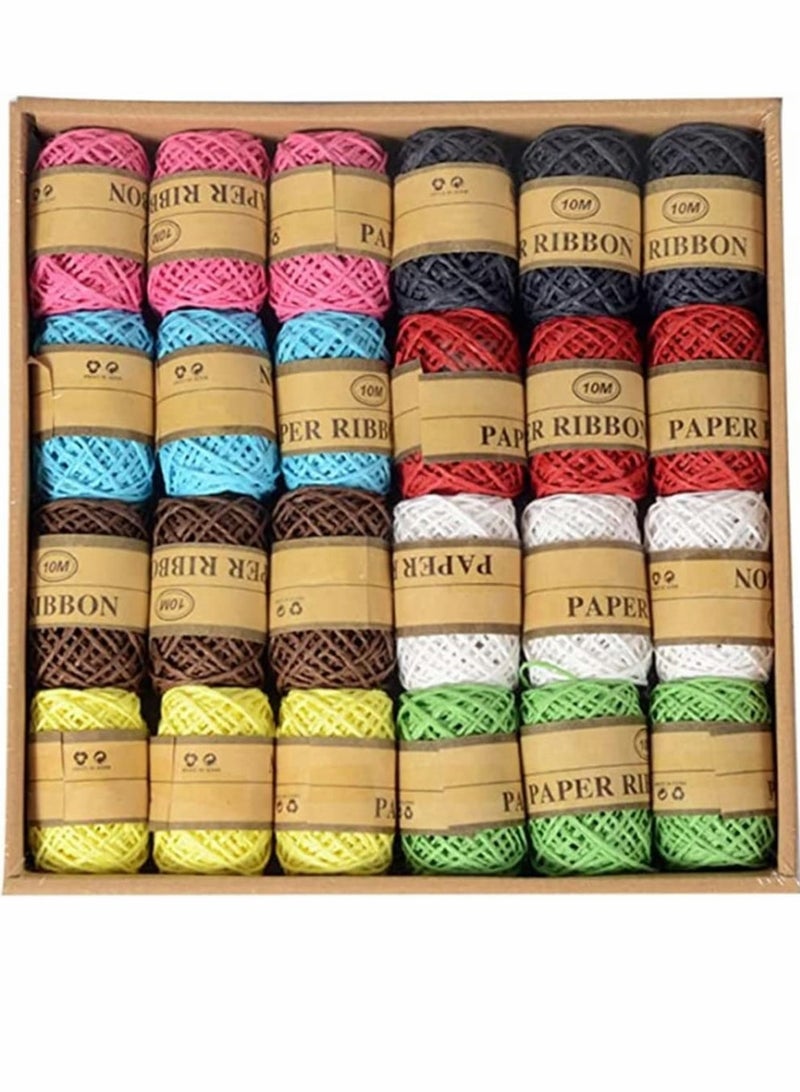 8 Colors Thread Cord for Jewelry Making Multi-Color Flax String Cord Natural T Cord Rope String for Handmade Bracelets Keychains Craft Making Accessories Colorful - Image 1