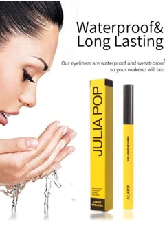 JULIA POP Slim Soft Liquid Eyeliner Pen Deep Blue Smudge Proof and Waterproof Liquid Eyeliner Pen with Flexible Felt Tip Long Lasting Sharp Line Eyeliner Pencil Quick Drying Formula Eyeliner Pen 05  - Image 4