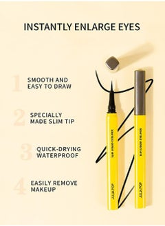 JULIA POP Slim Soft Liquid Eyeliner Pen Deep Blue Smudge Proof and Waterproof Liquid Eyeliner Pen with Flexible Felt Tip Long Lasting Sharp Line Eyeliner Pencil Quick Drying Formula Eyeliner Pen 05  - Image 5