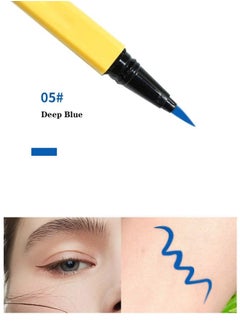 JULIA POP Slim Soft Liquid Eyeliner Pen Deep Blue Smudge Proof and Waterproof Liquid Eyeliner Pen with Flexible Felt Tip Long Lasting Sharp Line Eyeliner Pencil Quick Drying Formula Eyeliner Pen 05  - Image 2