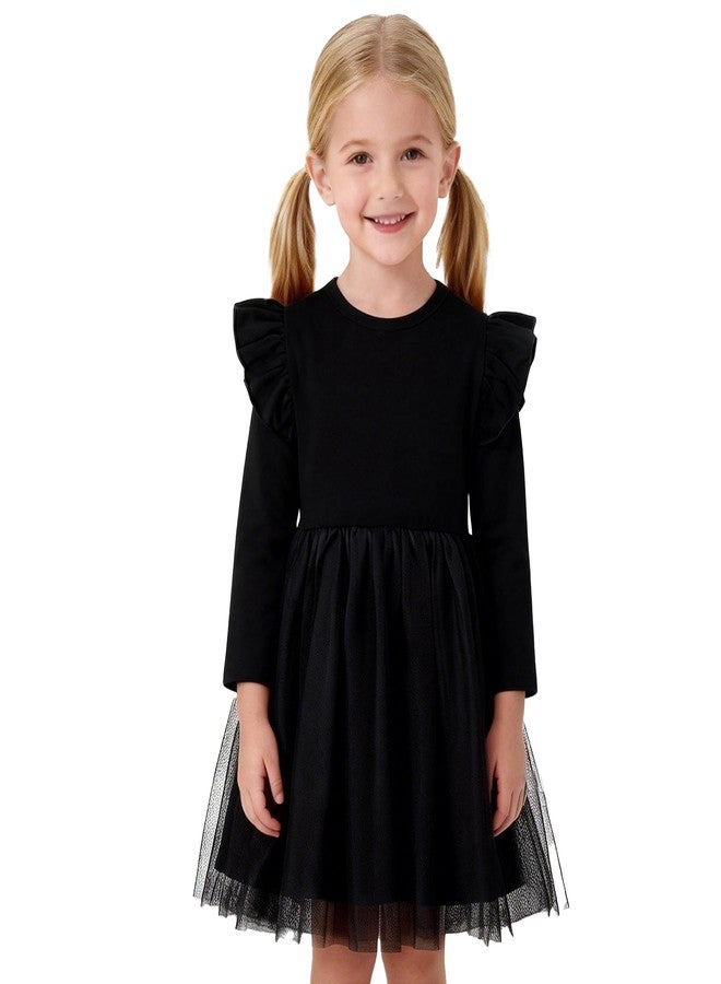 Magic Park 18M-7Y Baby Ruffle Tutu Dress Toddler Girl Tulle A-line Skirt Kids Casual Dresses Birthday Holiday Outfits (0043A_Black, 2-3 Years) - Image 1