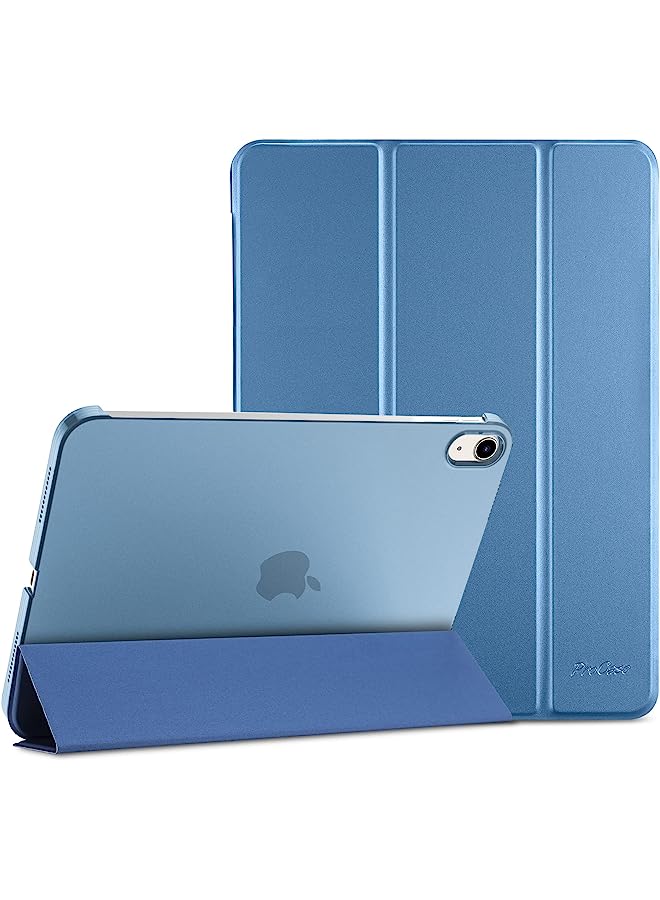 vesus For Ipad 10Th Generation Case 2022 Ipad 10.9 Inch Case, Ipad 10 Case Slim Stand Hard Shell Back Protective Smart Cover For 10.9” Ipad 10Th Gen 2022 Release A2696 A2757 A2777 -Blue