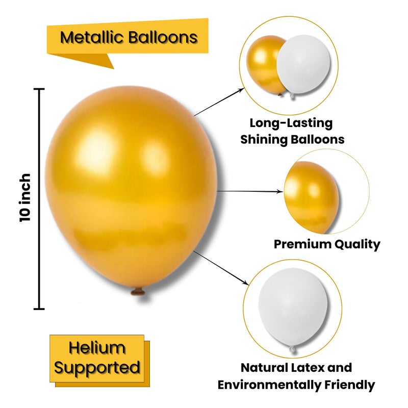 1iAM Birthday decoration combo with Black-Golden-White balloons and cursive banner - Image 5