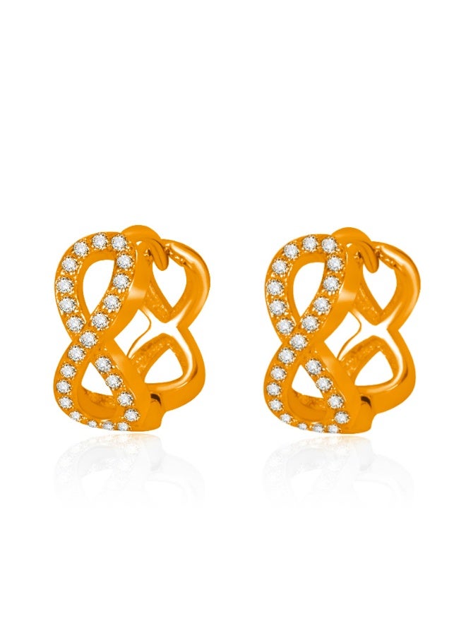 Temperament Inlaid Diamond Earrings With Hooks And Studs