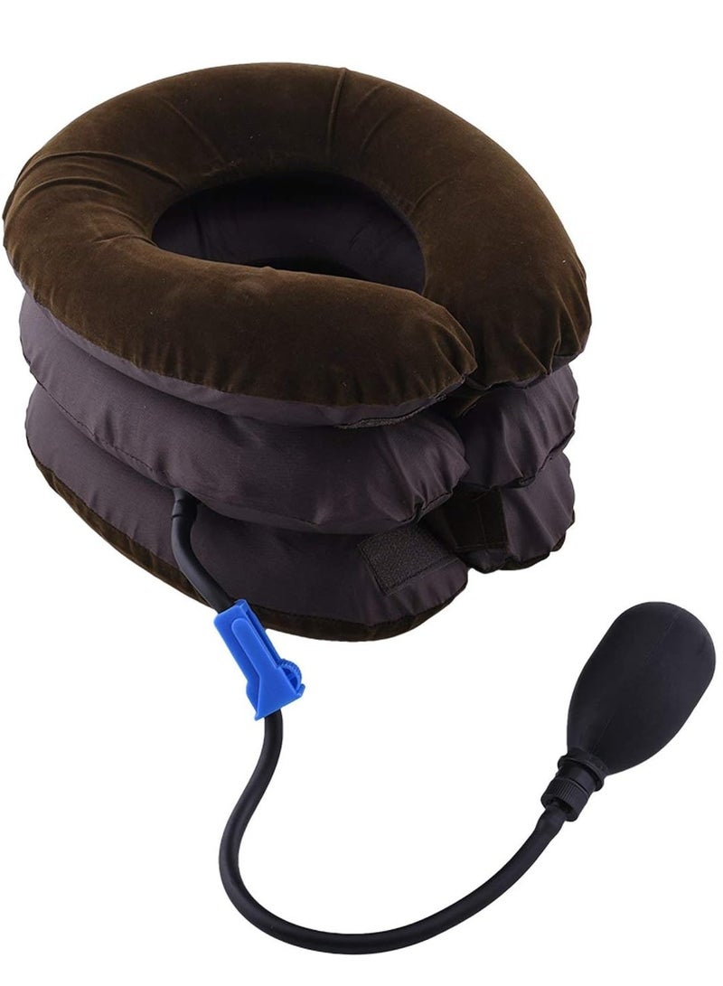 Cervical Neck Traction Device Inflatable & Adjustable Neck Brace Collar for Home Traction Spine Alignment  - Image 1
