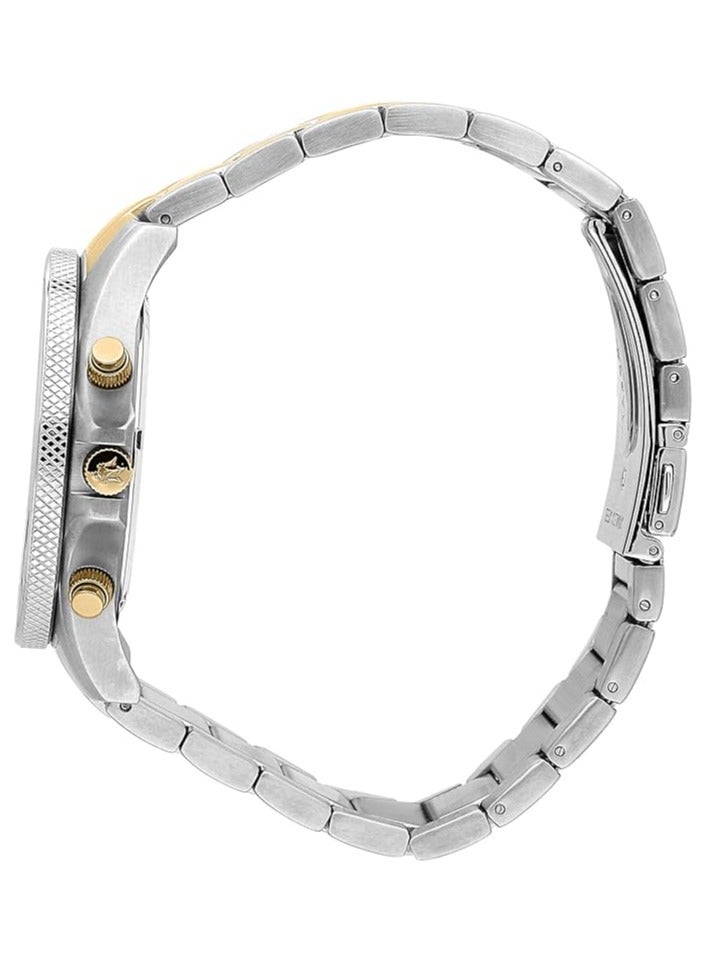 Maserati Men's Sfida Chronograph Wrist Watch, Blue Dial, Silver/Gold Strap - Image 2