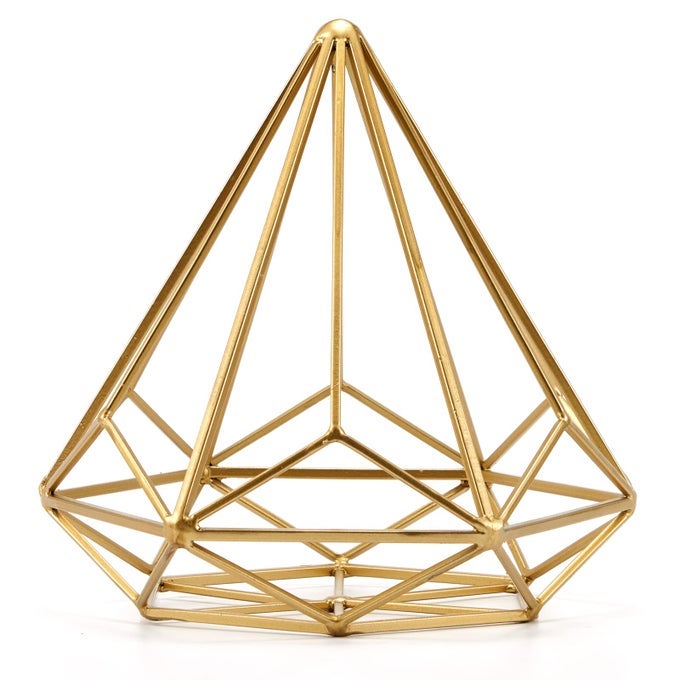 6 INCHESBRIGHT GOLD IRON SPHEREDIAMOND SHAPE GEOMETRIC SCULPTURE DECORATIVE SPHERETABLETOP DECORATIONS FOR LIVING ROOM STUDYBEDROOMMODERN HOME DECOR ACCENTS