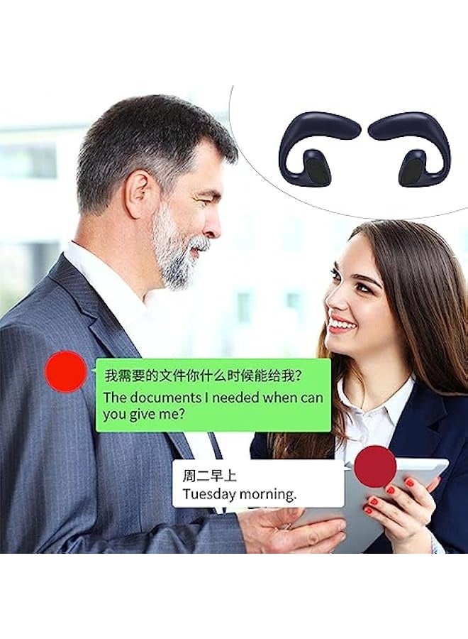 Topleo Translator Earbuds, 3 in 1 Translator Earphones 144 Languages, 02S Speed Translation, Touch/Playback/Talk Mode, Noise Cancelling Headphones Fit I OS and Android (Blue) - Image 2
