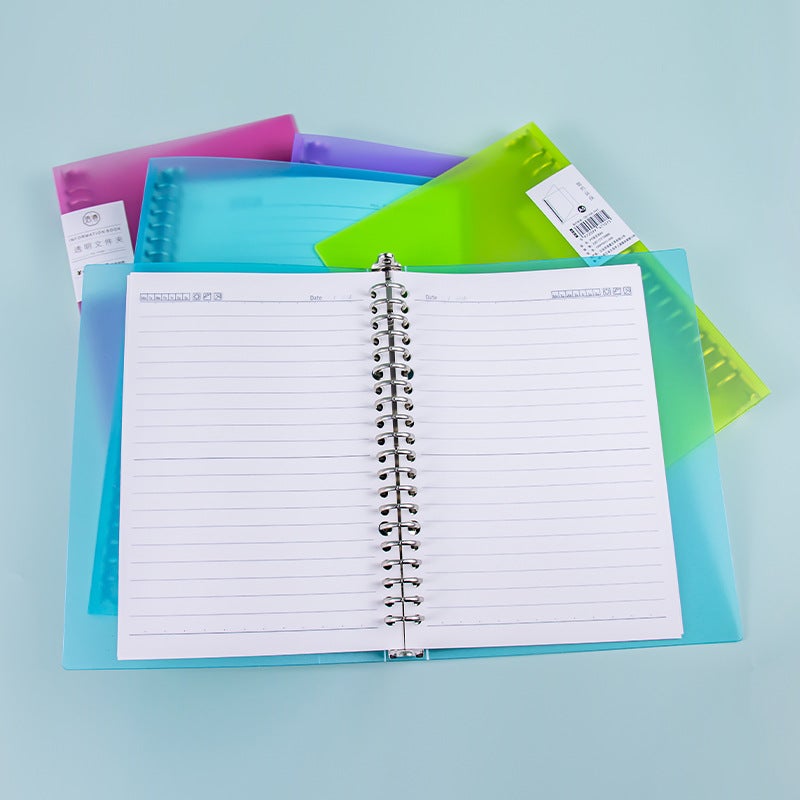 A4B5A5 Removable Metal Ring Binder Case Pp Frosted Folder 9/20/26/30 Holes Printable Logo - Image 3
