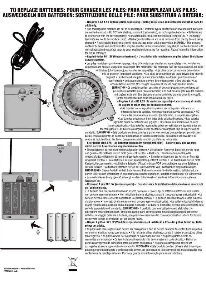 روبيز زي الديناصور القابل للنفخ الأصلي من روبيز تشايلد، فيلوسيرابتور، صغير - Image 5