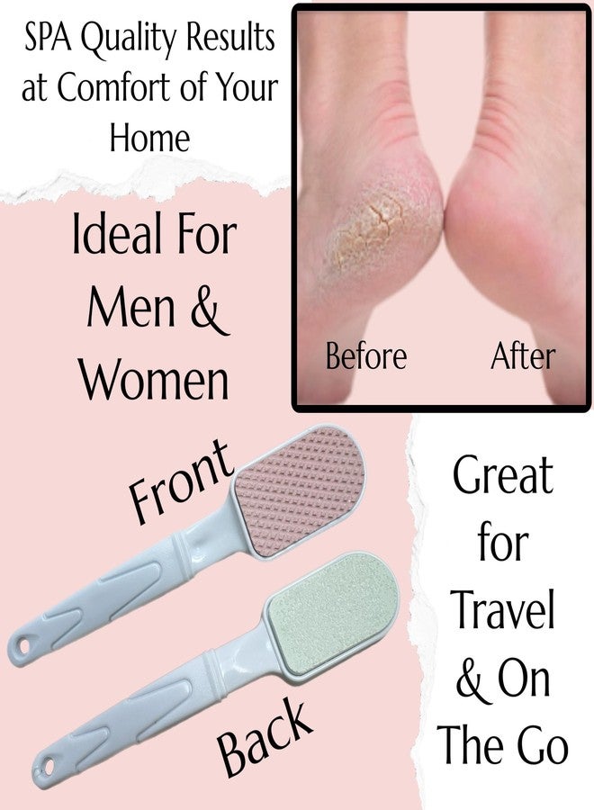 ALAZCO Double-Sided Pumice Stone & Foot File Rasp Heels Scraper Scrubber Cracked Feet Instant Exfoliator Buffer Dead Hard Skin Callus Remover - Elbows Hand Feet Pedicure Tool Corn Softener Sole Smoother - Image 3