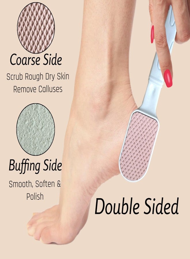 ALAZCO Double-Sided Pumice Stone & Foot File Rasp Heels Scraper Scrubber Cracked Feet Instant Exfoliator Buffer Dead Hard Skin Callus Remover - Elbows Hand Feet Pedicure Tool Corn Softener Sole Smoother - Image 4
