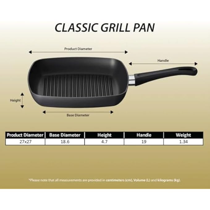 SCANPAN Classic Grill Pan 27Cm 27301200Black - Image 4