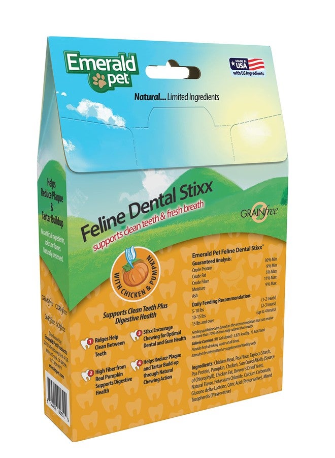 إميرالد بيت أعواد إميرالد بيت للعناية بأسنان القطط - أعواد لذيذة ومقرمشة للقطط بنكهة اليقطين لصحة الجهاز الهضمي - مكافآت طبيعية خالية من الحبوب لأسنان نظيفة ونفس منعش - أعواد دجاج، 3.6 أونصة - Image 3