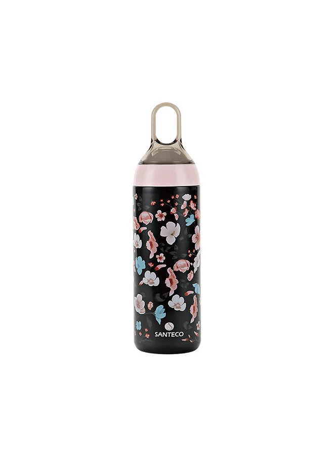 SANTECO Yoga Stainless Steel Vacuum Bottle 500 ml 304 Stainless Steel Tritan And Polypropylene Lid Modern Houseware Bottle Black