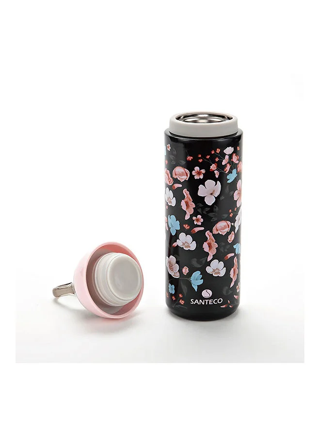 SANTECO Yoga Stainless Steel Vacuum Bottle 500 ml 304 Stainless Steel Tritan And Polypropylene Lid Modern Houseware Bottle Black