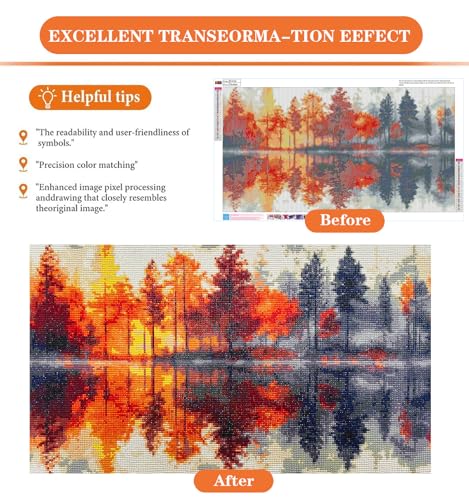 igoodom Large Diamond Painting Landscape Large Diamond Art Kits for Adults Full Drill Round Big Diamond Painting DIY Gem Art and Crafts for Home Wall Decor Gift 275 X 157inch - Image 3