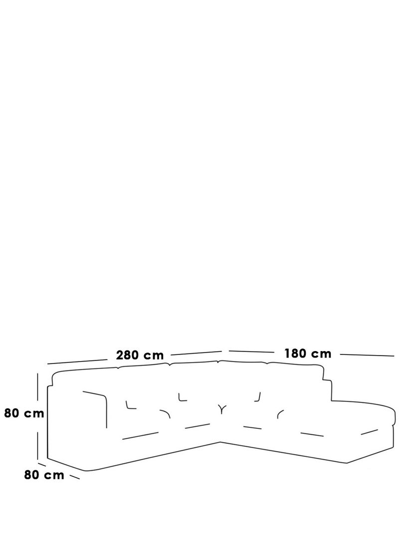 كنبة دائرية كتان رمادي - Image 2