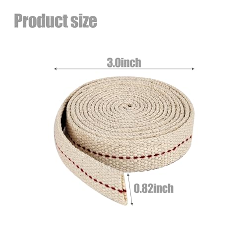 JUNSDUKE 1 Roll/ 6.5 Feet Oil Lamp Wick, 3/4 Inch Flat Cotton Wick Replacement for Oil Lamps, Lanterns, Oil Burners (3/4", 1) - Image 2