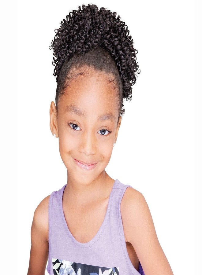 Janet Collection Synthetic Hair Draw String Ponytail Lovely Kid Vine Curl (1B) - Image 3