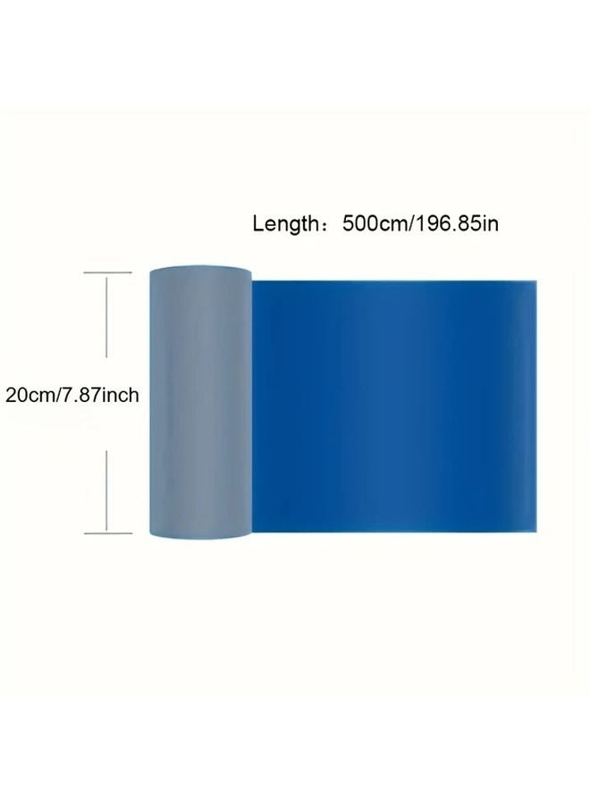 شريط إصلاح أسقف ثقيل مقاوم للماء ذاتي اللصق، أزرق، مقاس 7.88 بوصة × 196.85 بوصة، مقاوم للتسرب ومتحمل لدرجات الحرارة العالية - Image 1