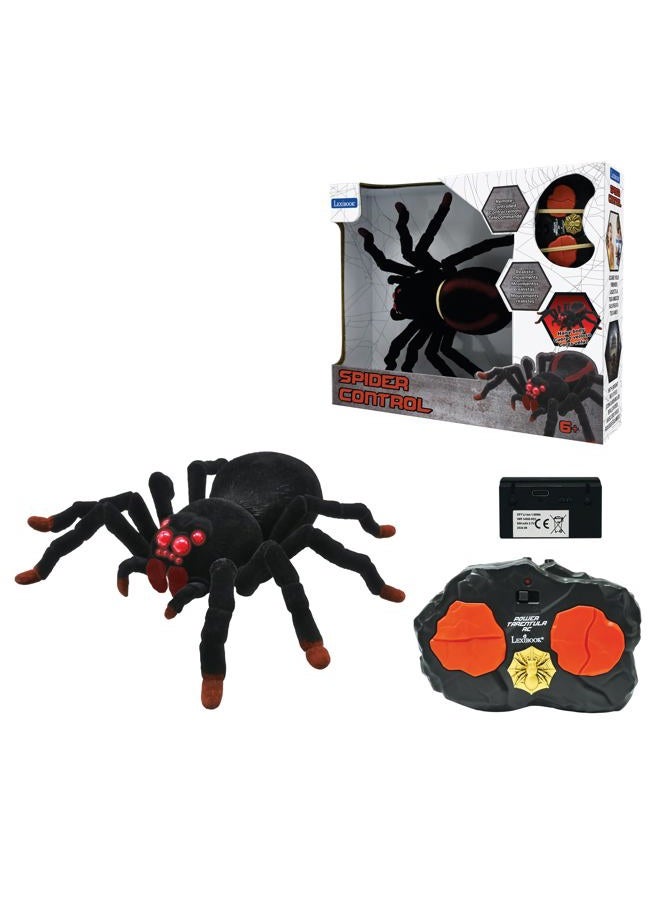 LEXiBOOK, Realistic Remote Controlled Tarantula/Spider, 8 Hairy Legs, 2 mandibles, Light Effects in The Eyes, Remote Control Included, SPIDER01 - Image 1