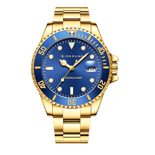 Giordano Premium Analog Watch for Men with Rotating Bezel, Stainless Steel Strap and Date Display - Image 1