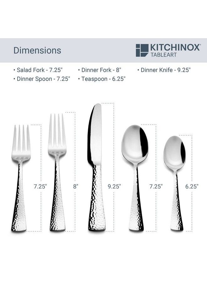 Boston Warehouse - Kitchinox Perles 20Piece Stainless Steel Silverware Set Flatware Service For 4 - Image 1