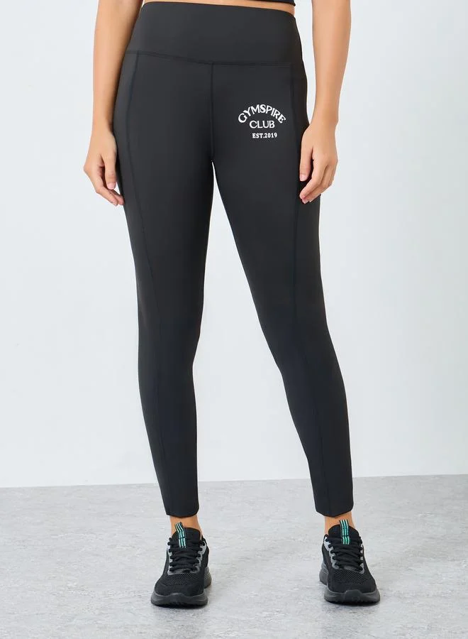 Styli Active Gymspire Edition - Text Detail Leggings
