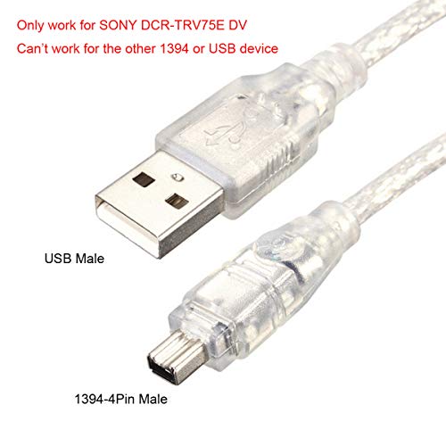 chenyang Only for DCR-TRV75E DV Firewire to USB Cable USB 2.0 to Firewire IEEE 1394 4Pin iLink Cable 4.92FT/1.5M - Image 3