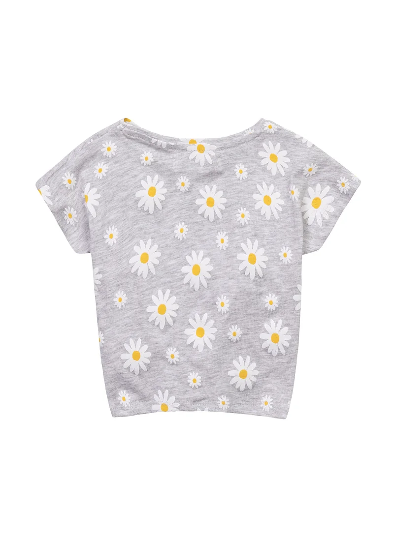مينوتي Kids Girls Tie front T-shirt