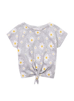 MINOTI Kids Girls Tie front T-shirt  - Image 1