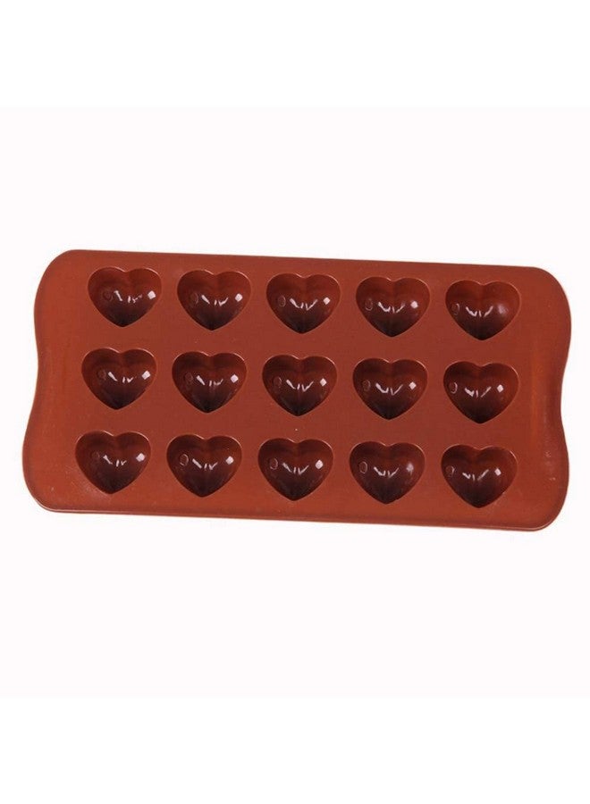 Stewit Silicone Chocolate Candy Mould, Heart Shape | 15 Cavity Mold, Re-Usable | 21 X 10.7 cm | Brown - Image 4