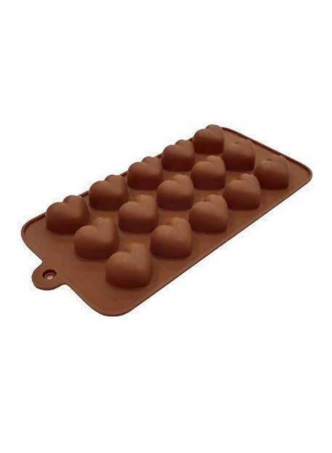 Stewit Silicone Chocolate Candy Mould, Heart Shape | 15 Cavity Mold, Re-Usable | 21 X 10.7 cm | Brown - Image 3