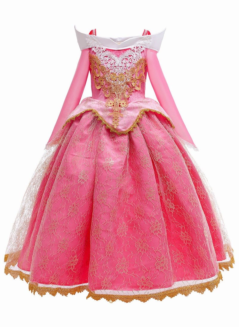 Loquat Princess Aurora Princess Dress Up Costume Ball Gown Toddler Girl Cosplay - Image 1